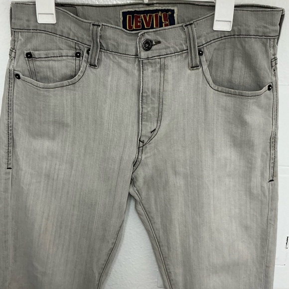 LEVI’S MEN’S THE ORIGINAL JEANS SKINNY 511 Gray Slim Jeans Textured Denim - Picture 5 of 13